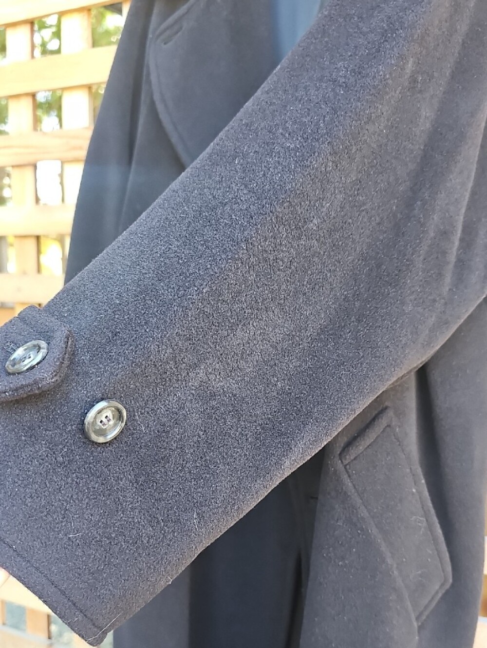 MaxMara Black Wool Trench Coat - Picture 8 of 16